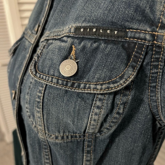 Vintage Look Denim Jacket, by Sisley (S) - Picture 7 of 15